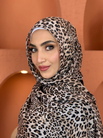 Cheetah Print Modal Hijab Awrah