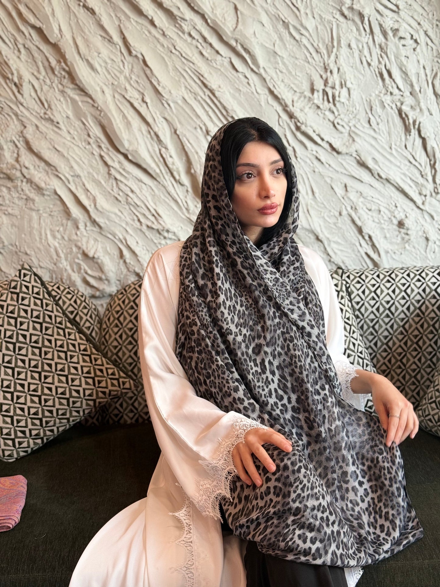 Cheetah Print Modal Hijab Awrah