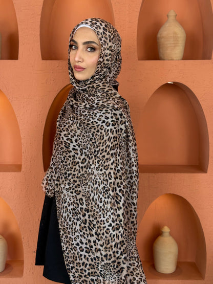 Cheetah Print Modal Hijab Awrah