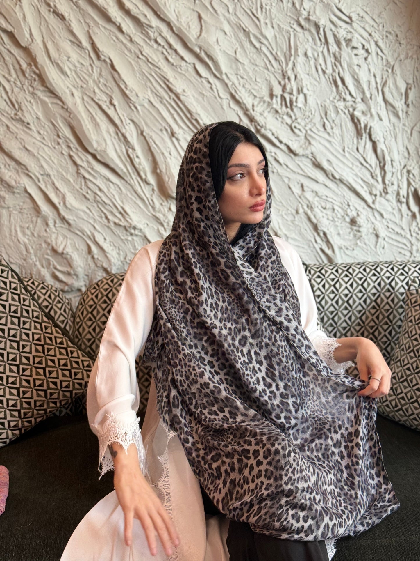 Cheetah Print Modal Hijab Awrah